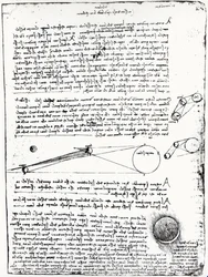 Diagramas astronómicos, fol. 2r del Códice Leicester, 1508-1512